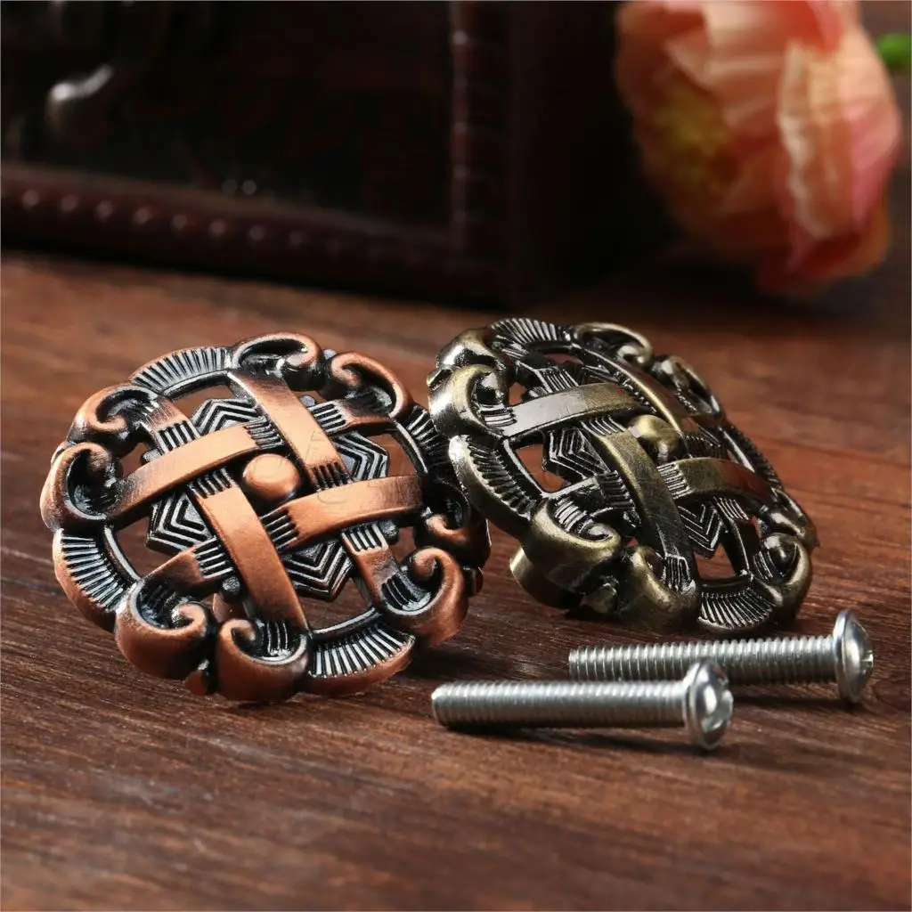 Cabinet Handle Pull - bowarepro Hollow Retro Zinc Alloy Kitchen