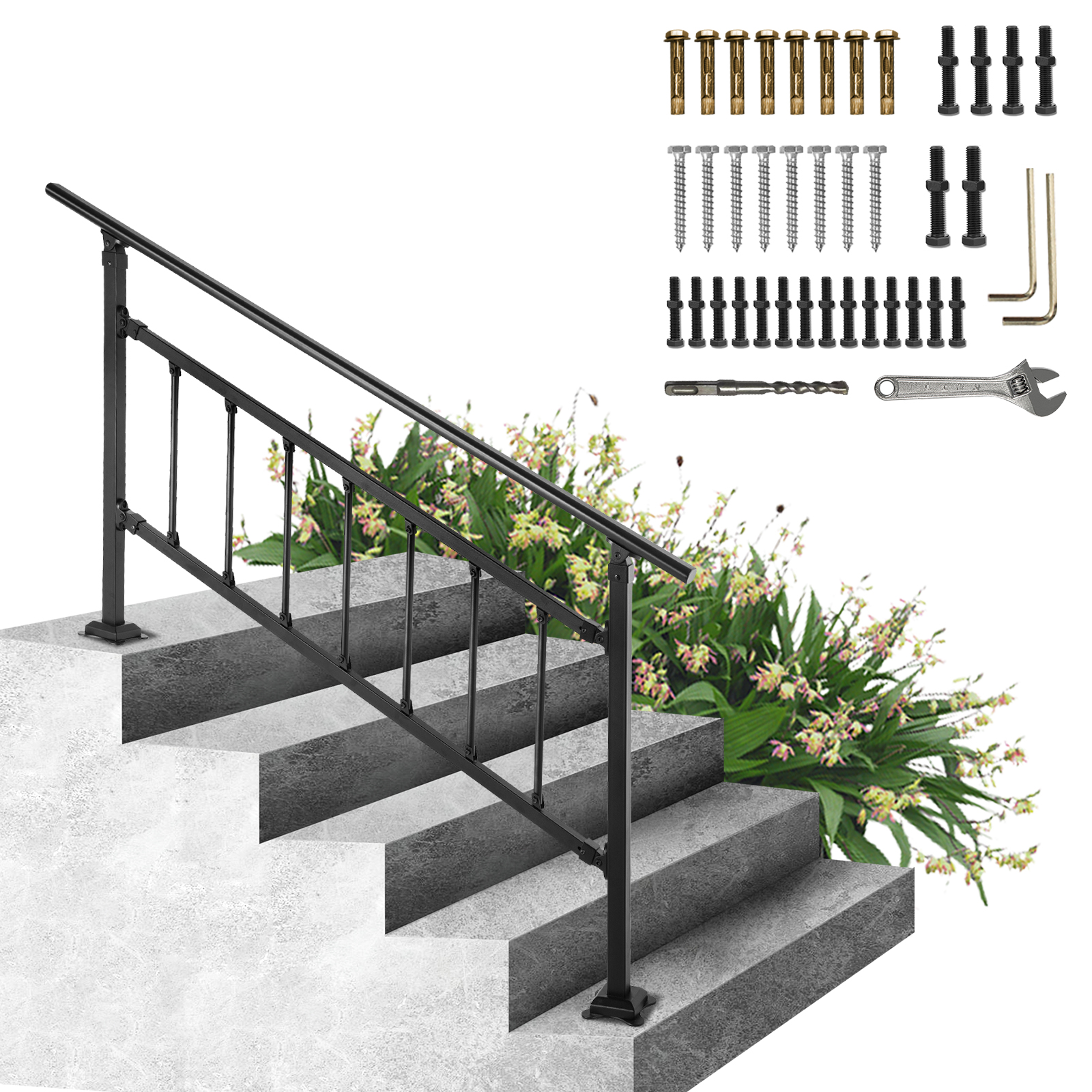 SucceBuy Iron Handrail Stair R - Home Improvement Fence reseña y precio