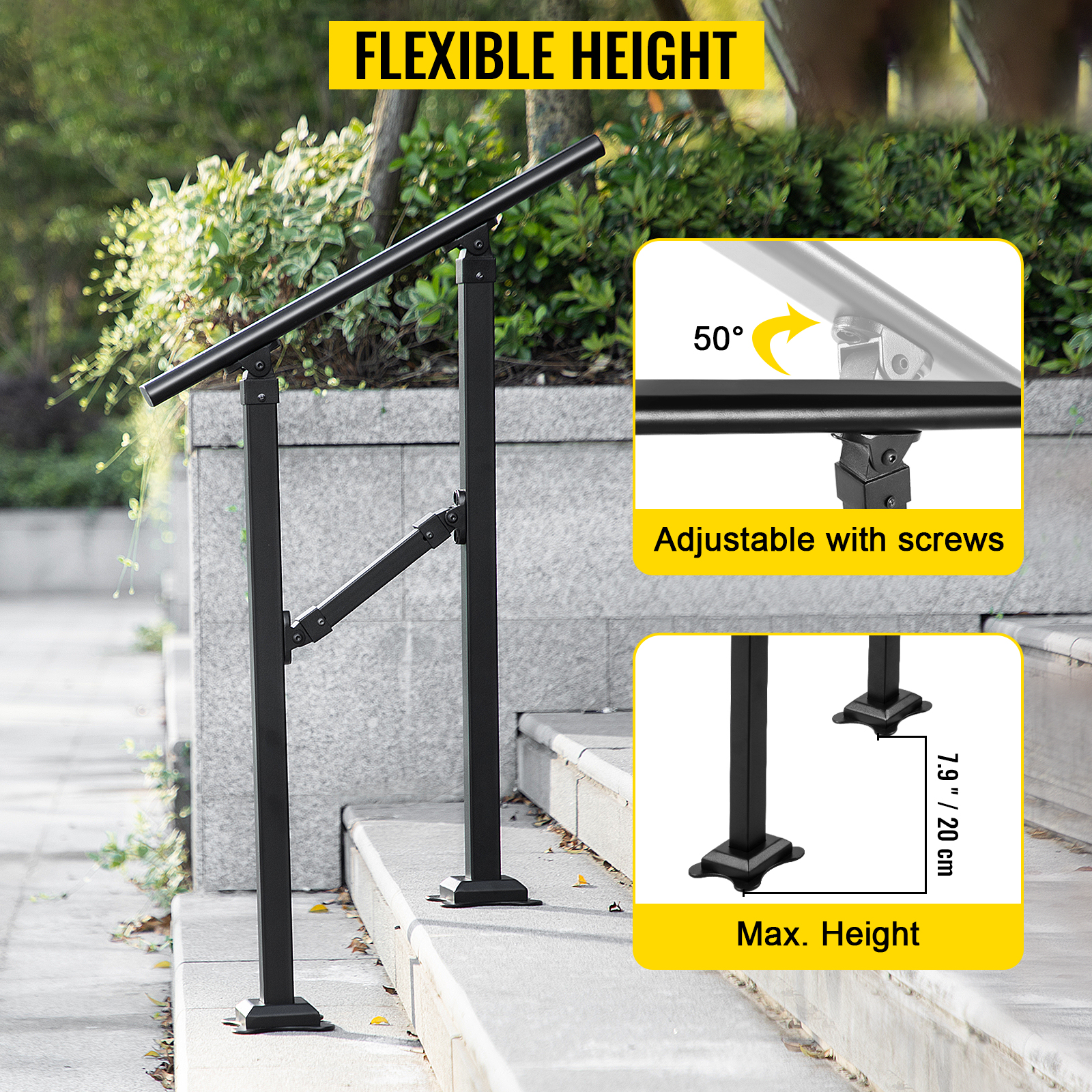 SucceBuy Iron Handrail Stair R - Home Improvement Fence reseña y precio
