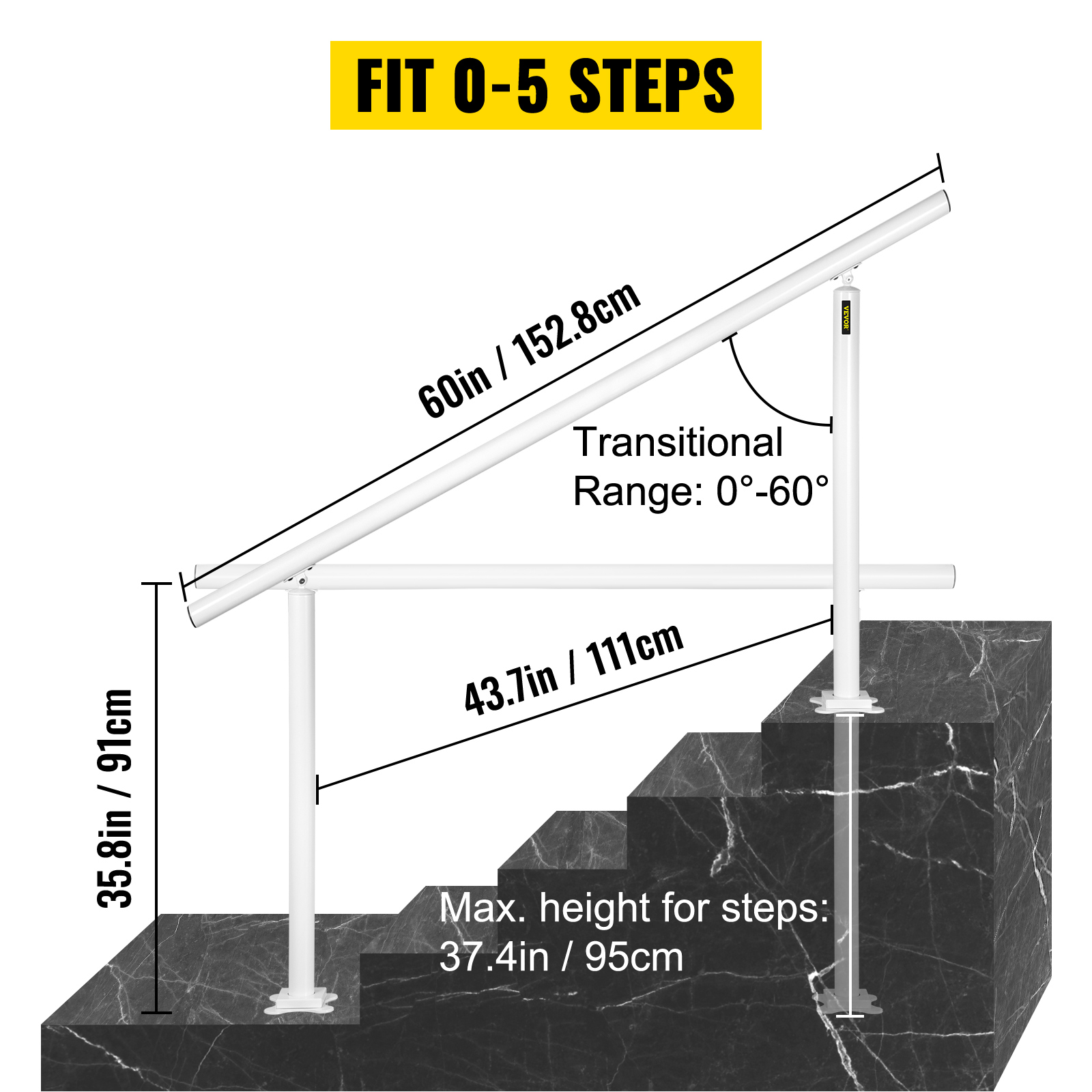 SucceBuy Handrail for Outdoor  - Home Improvement Fence reseña y precio