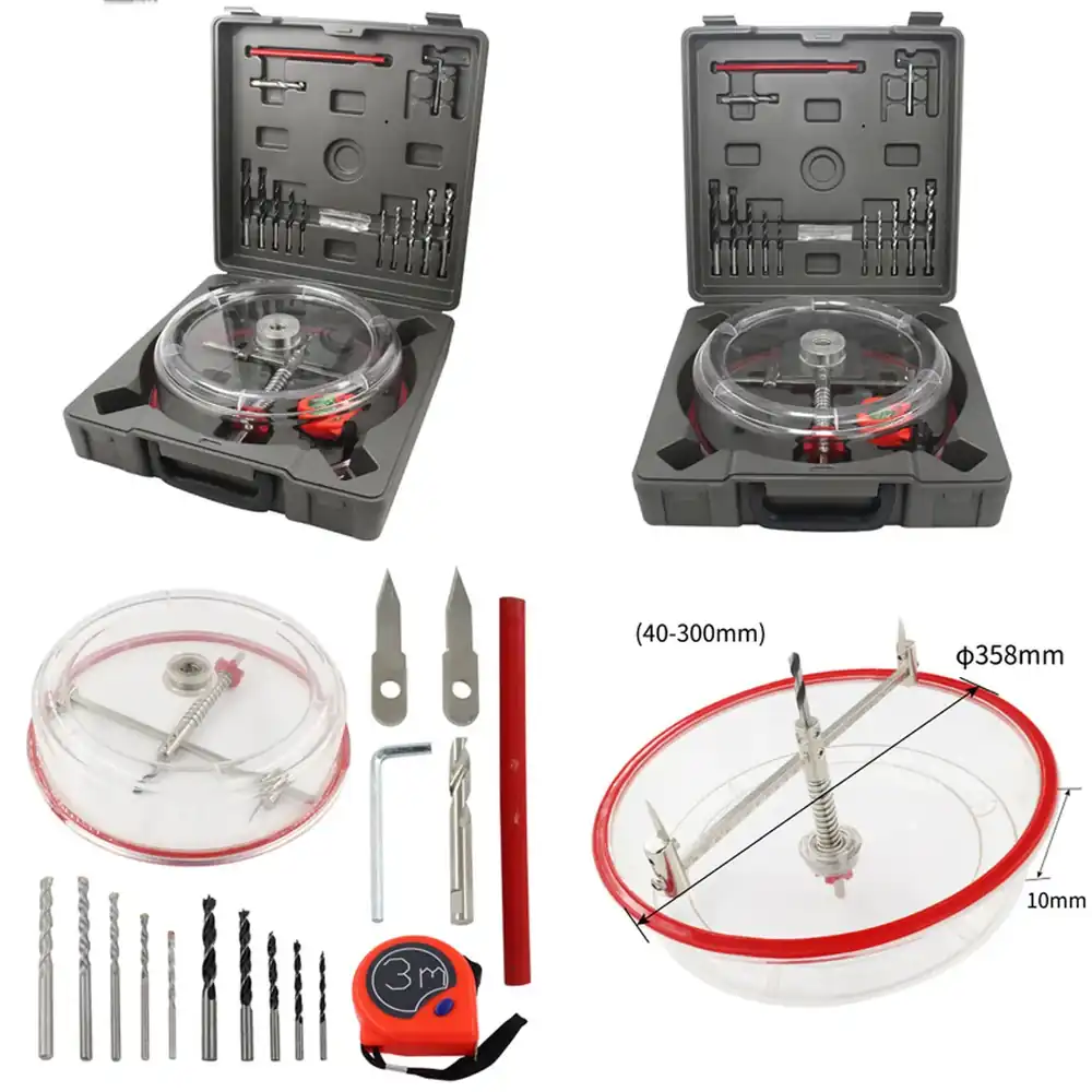 Adjustable Hole Saw Cutter Dri - Drill Bit Set reseña y precio