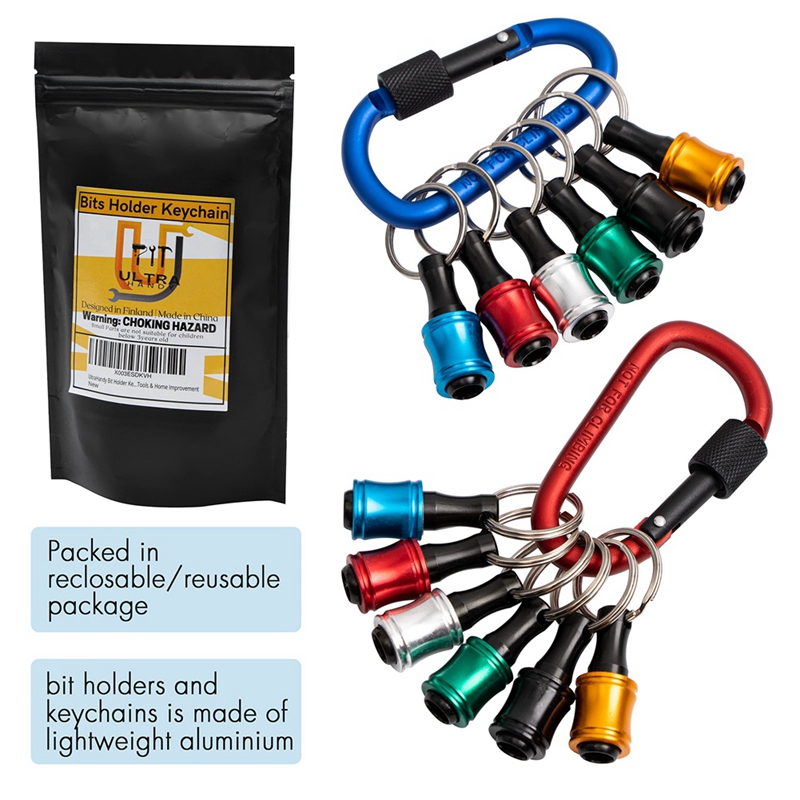 Bit Holder Keychain,2 Sets Of  - Drill Bit Set reseña y precio
