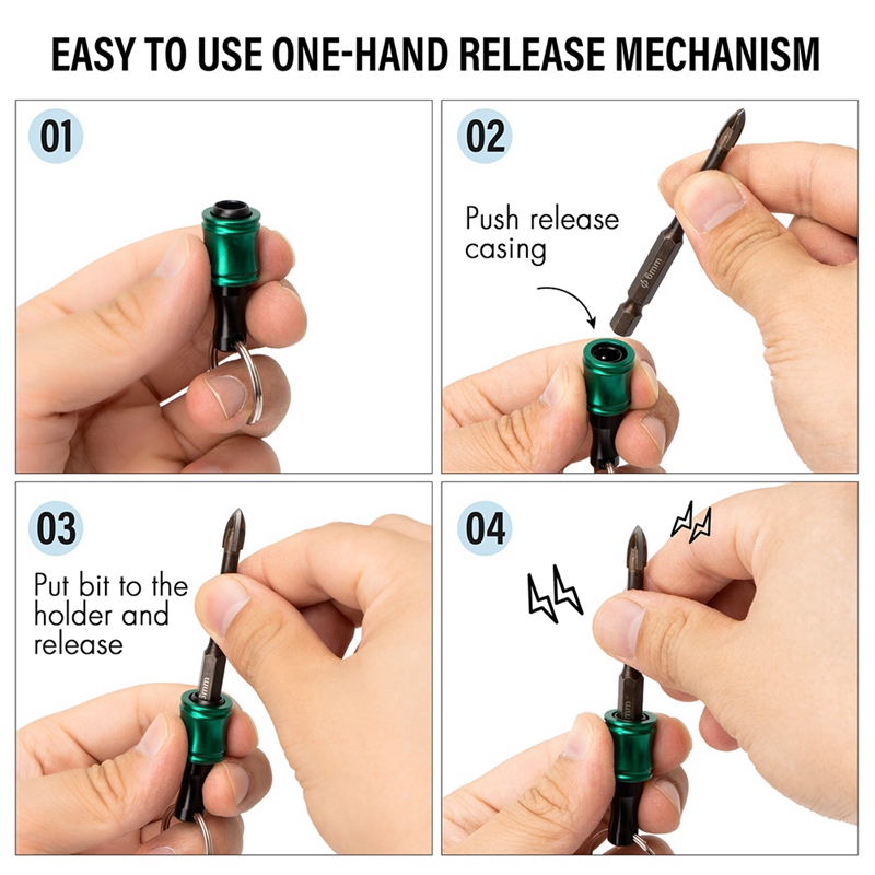 Bit Holder Keychain,2 Sets Of  - Drill Bit Set reseña y precio