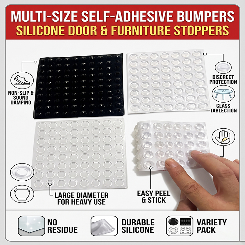 Self-Adhesive Silicone Buffer  - Door Stopper Rubber reseña y precio