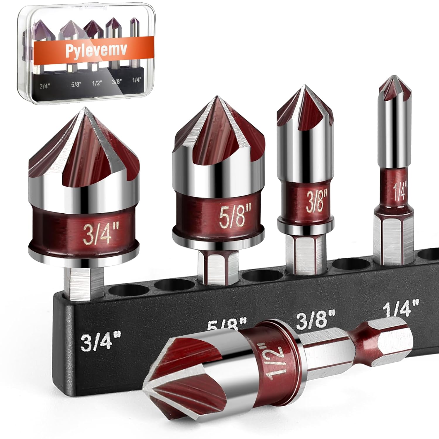 5Pcs Countersink Drill Bit Set - Drill Bit Set reseña y precio